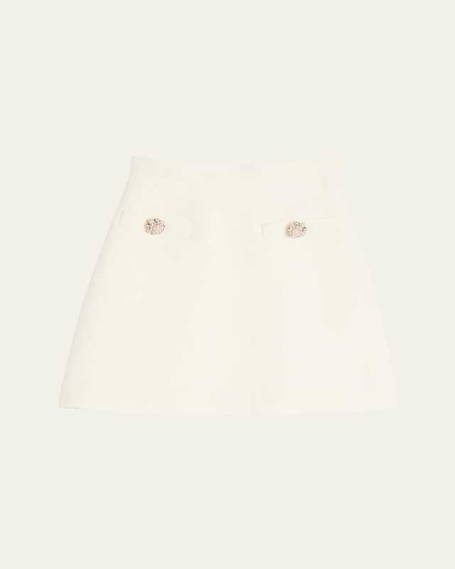 Brooch Wool Mini Skirt